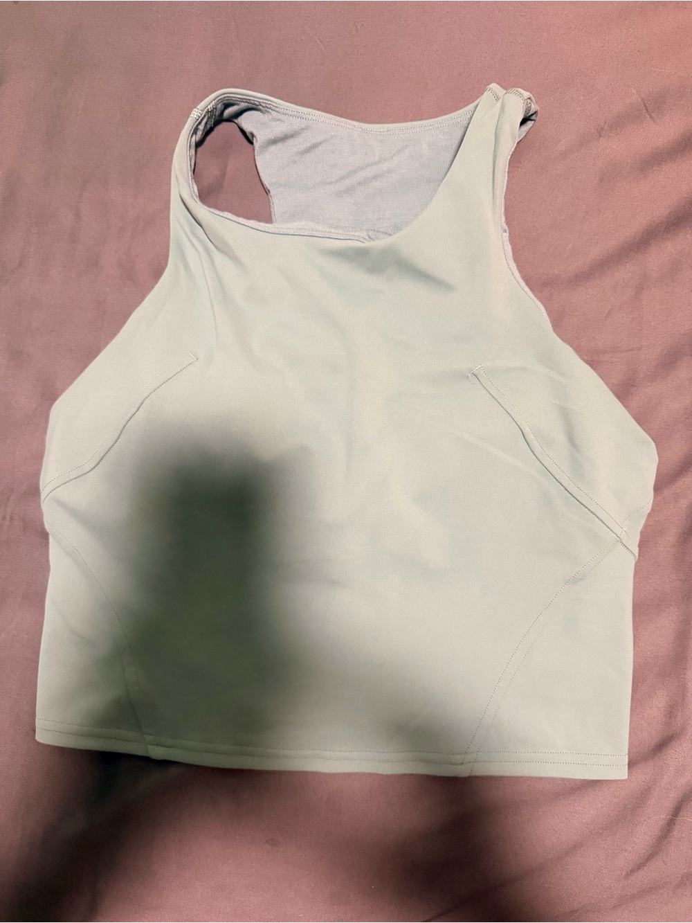 lululemon athletica High-Neck Crop Sports Bra - sage green